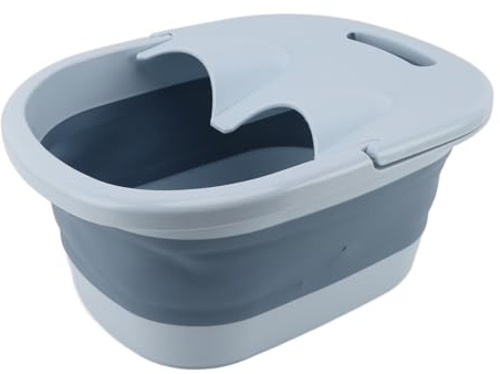 Lavabo Plegable para Pies con Punto de Acupuntura de Masaje, Potenciador Terapéutico del Flujo Sanguíneo para Remojar los Pies y Lavarse los Pies (BLUE)