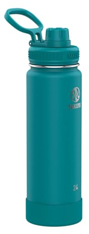 Takeya Actives 24 oz Vacuum Insulated Stainless Steel Water Bottle with Spout Lid, Premium Quality, Mystic Blue