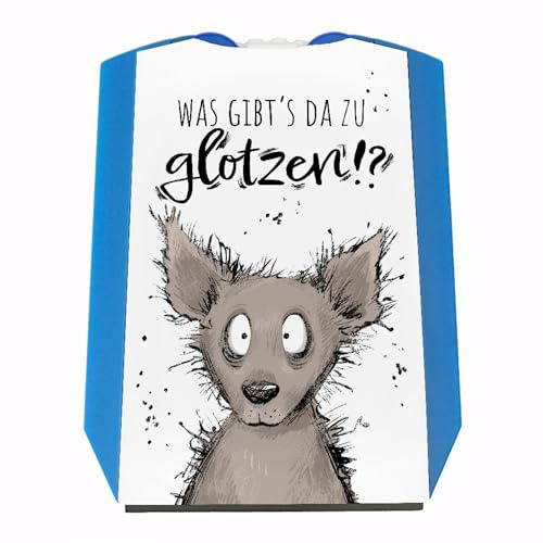 speecheese Wolf Parkscheibe mit Spruch was gibt‘s da zu glotzen Lustige Cartoon-Skizze Cool Comic-Design Witziges Geburtstagsgeschenk Auto Autofahrer