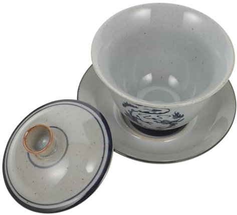 Garneck 1er-set Teeschale Aus Porzellan Im Chinesischen Stil Kungfu-tasse Mit Deckel Für Teeservice