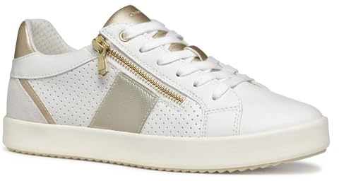 Geox Femme D BLOMIEE E Basket, White/Off White, 38 EU