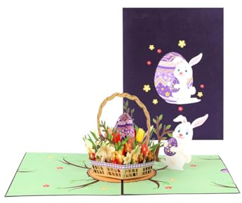 Cartoon 3D Pop Up Grußkarten Osterkarten Thanksgiving Segen Karten Ostereier