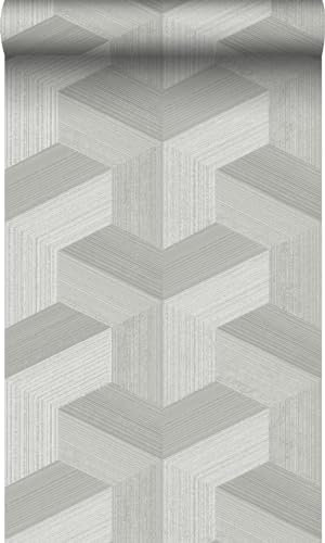 Origin Tapete 3D-Muster Grau 53 cm x 10.05 m