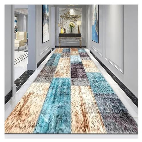 Corridore per corridoi, Passatoia, Cucina Sala Scale Passatoia stretta Tappeto 1m 150cm 2m 250cm 3m 350cm 4m 5m 6m Tappeti extra lunghi con supporto antiscivolo Lavabili in lavatrice(100x450cm/3.3ftx1