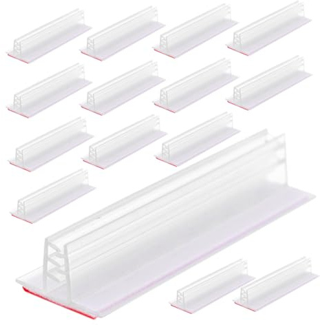 SOPOTUTU 15stücke Selbstklebende Etikettenhalter Teilig Transparent Pvc Für Preisschilder Namensschilder Und Tischaufsteller Robust Und Flexibel Für Büro Supermarkt Und Veranstaltungen