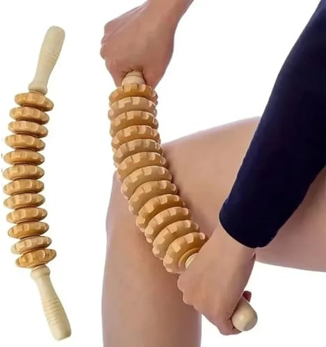 Faszienrolle Holz Massagegerät, Styleholz Faszienstab Holz für Muskelentspannung, Beine, Nacken, Körperformung