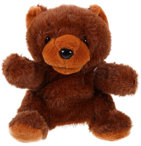 CIYODO Marioneta De Mano De Oso para Niños Juguete Interactivo De Peluche De 9.05X7.48X5.11 Pulgadas Marionetas De Animales para Contar Historias Y Desarrollo Creativo Infantil