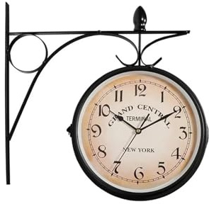 AYJYZHIAG Orologio da parete europeo vintage di grandi dimensioni, a doppia faccia, digitale, for interni ed esterni, soggiorno, camera letto, studio, decorazione