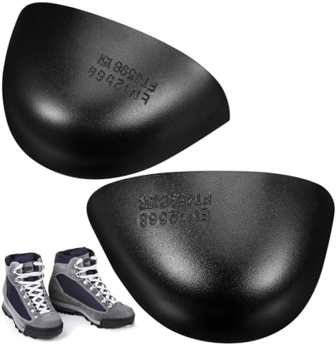 jojofuny Steel Toe Cap: Anti-Smash/Puncture Fixation Safety Toe Protector Fits UK7-8(EU41-42) Men/Women, 10x5.5x5cm Metal Cover for Work Boots/Trainers, Industrial Work Foot Protection - Black