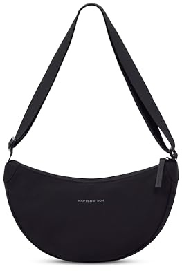 Kapten & Son Moon Bag All Black 3,5L | Bauchtasche Damen & Herren | Crossbody Bag Damen Schwarz | Umhängetasche wasserabweisend | ideal für Reisen, Festival & Alltag