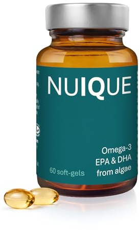 Omega 3 Capsules 720mg – Algal Oil Supplement with EPA DHA & DPA – Brain, Heart & Eye Health Support – Sustainable Fish Oil Alternative – Mercury Free – 60 Capsules