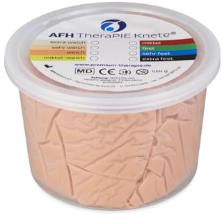AFH Webshop Therapie Knete | 454 Gramm (1 Pound) | Therapie Knetmasse | Stärke Widerstand: weich (beige)