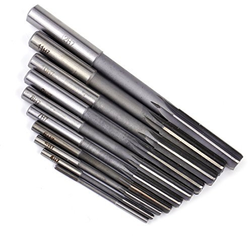 Eastar 10 Stück HSS H7 Reibahlen Straight Shank Fräsen Chucking Sharp Machine Cutter Tool 3-12mm