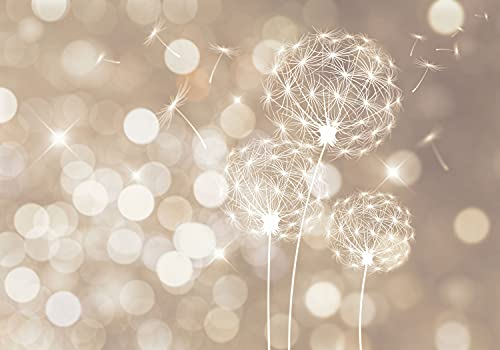 decomonkey Fototapete Pusteblume 350x256 cm XL Tapete Fototapeten Vlies Tapeten Vliestapete Wandtapete moderne Wand Schlafzimmer Wohnzimmer Wandtapete Blumen Abstrakt