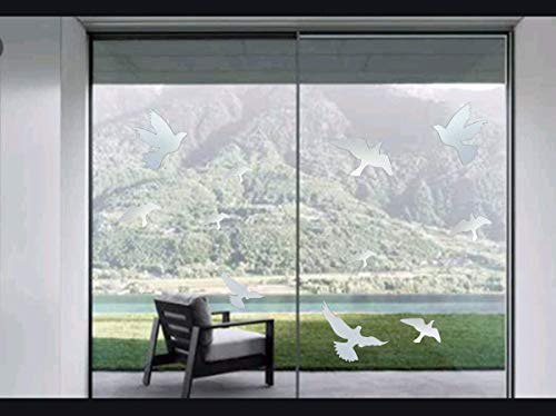 Fenster-Aufkleber für Glastüren, zum Schutz vor Vögeln, Schwarz