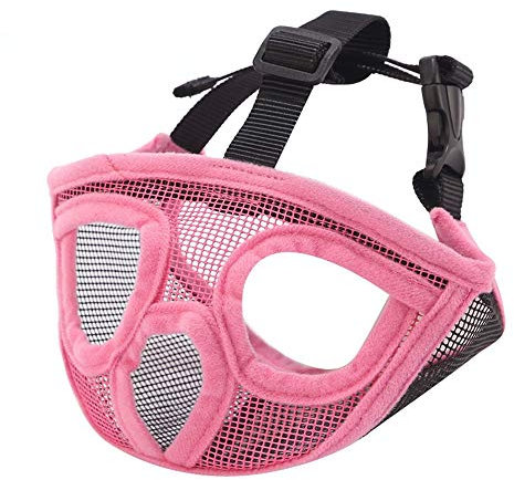 PETEMOO Maulkorb für Hunde mit abgeflachter Schnauze-verstellbar, atmungsaktiv: Englische Bulldogge, Französische Bulldogge, Pekingese, Shih-Tzu, Mops, auch für Katzen geeignet.