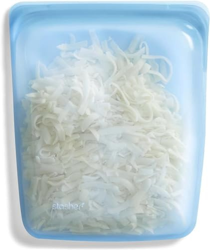 Stasher Half Gallon Silikonbeutel, Wiederverwendbar, Meal Prep, Lavendel | Großer Gefrierbeutel für Vorräte, Gemüse, Marinaden ; Lebensmittelaufbewahrung, spülmaschinenfest, BPA-frei, Küche.