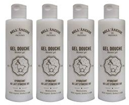 Grenadine Boutique - La Bell' Anesse - Gel Douche au Lait d'Anesse Bio et Sans Paraben - Lot de 4 Flacons de 250ml - Label Provence Nature