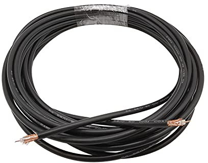 Worship RG58 RF Cavo coassiale RG-58 RG58 RG58U Fili Cavi Neri RG58/AU 50-3 Cavo coassiale in Rame Puro 50 Ohm 5-50 Metri (Color : 50 Meters)