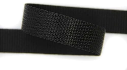 30mm | 5m Gurtband | Farbauswahl I 100% Polypropylen (schwarz, 25mm)