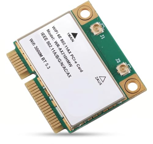 Bewinner PCIE WLAN Karte, Triple Band Gigabit Wireless Netzwerkkarte, 2400 Mbit/s WLAN Karte BT5.2 MU MIMO PCIe WiFi 6E Adapter für Laptop