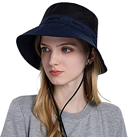 Beokeuioe Fischerhut Damen Herren Outdoor Faltbar Anglerhut Sonnenschutz Wasserdichter Unisex Sommerhut Sonnenhut Wanderhut Regenhut Boonie Buschhut