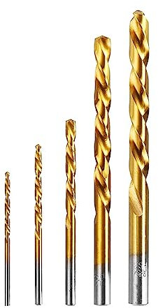 5Pcs Twist Drill Bit Left Hand Drill Straight Shank HSS 3.2-8.7mm Electrical Drill Power Tool Woodworking Carpentry Accessories