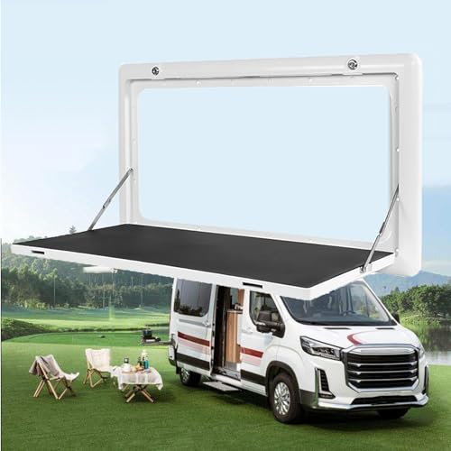 MKYOKO Wohnmobil Wandtisch Klappbar, Klappbarer Esstisch, Klapptisch Outdoor, mit Licht, for Wohnmobil-AnhäNger (Color : A with Lights)