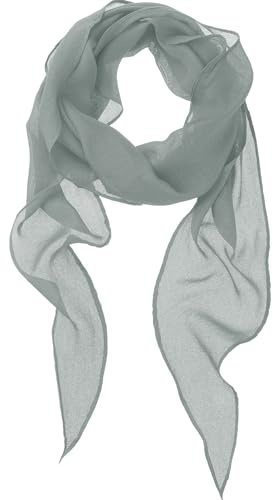Elerevyo Women Plain Large Scarves, Solid Rhombus Wrinkle Neck Scarf Beach Gauze Wrap Shawl for Men Women 175x50cm/68.9x19.7 inches(LxW) Grey