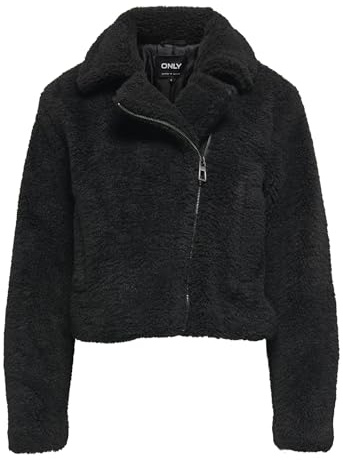 ONLY ONLVERONA Teddy Jacket OTW - Giacca da donna, nero, S, Nero, S