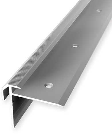 Winkelprofil 30 x 38 x 2500 mm Treppenprofil Treppenkante Treppenkantenprofil Aluminium eloxiert Geriffelt Doppelt Versetzt Versenkt Gebohrt Silber