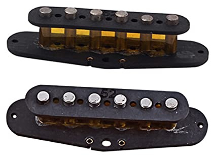 Alnico Spulenabdeckungen für E-gitarren Single Coil Tonabnehmer | 2 Stück, Metall in Schwarz, Feine Verarbeitung und Leicht, Selbstgemacht Zubehör für Gitarristen und Luthiers