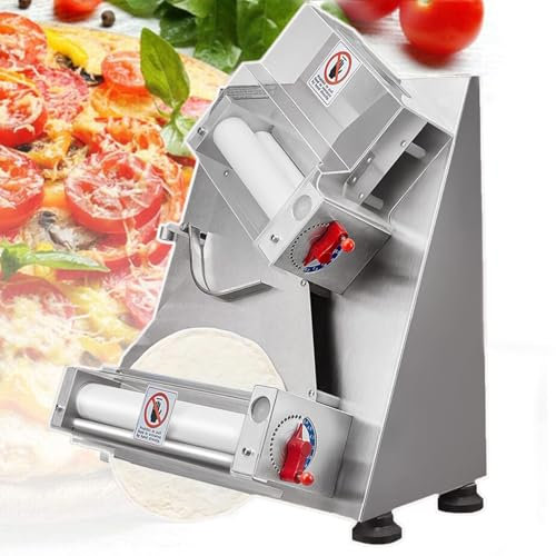 Rodillo laminador de Masa Comercial, máquina para Hacer Pizzas eléctrica de 12, máquina para Hacer pastas automática de 370 W para Pizza, Pan y pastas