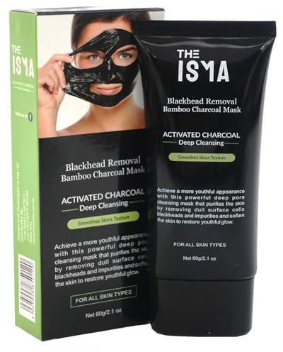 THE ISMA Charcoal Peel Off Face Masks, Black Blackhead Cleanser Purifying Mask, Blackhead Extractor, Blackhead Removal 60g
