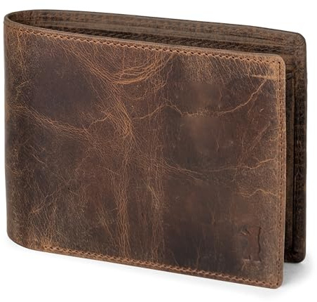 Berliner Bags Herren Geldbörse Peter Vintage, Portmonee aus Leder - Braun | Portemonnaie Echtleder für Herren, RFID-Schutz, 6 Kartenfächer, 2 Geldfächer, Ausweisfenster, Münzfach inkl. Geschenkbox