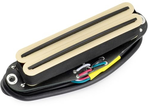 Musiclily Pro ST-DPHC Keramik Humbucker Single Coil Format 13,2K Crème | Rail Blade,Super Distortion,für Strat Style E-Gitarre