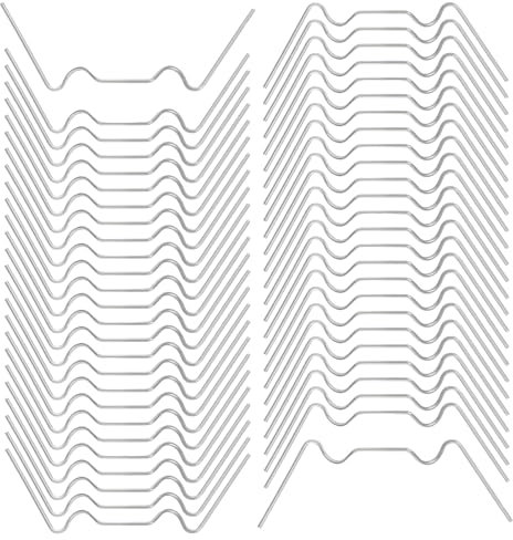 RONGZUBAT 100pcs Greenhouse Glass Clips W Stainless Steel Spring Clips for Greenhouse Glass Panes