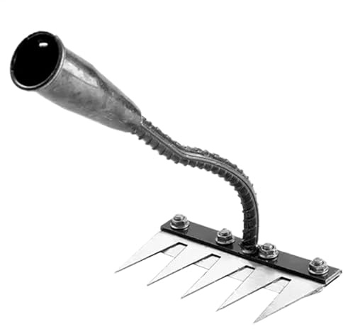 Garden Harke, Eisenrechen Für Gartenarbeit Und Jäten, Unkrautwerkzeuge Gartenarbeit, Rechen Garten Unkrauthacke, Entwurzelwerkzeug Für Den Landwirtsch, Unkraut Entferner Gerät, Grabegabel
