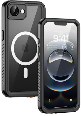 Lanhiem für iPhone 16e Hülle IP68 Wasserdicht Magnetisch Stoßfest | Handyhülle iPhone 16e, Kompatibel mit Magsafe, 360 Grad Outdoor Panzerhülle, Schutzhülle mit Displayschutz, Blau