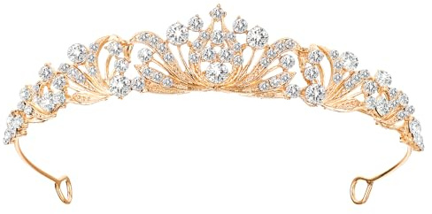 TIESOME Diadème en strass et cristal - Couronne élégante pour mariage, bal, fête d'anniversaire, Halloween, accessoires et bijoux pour femme