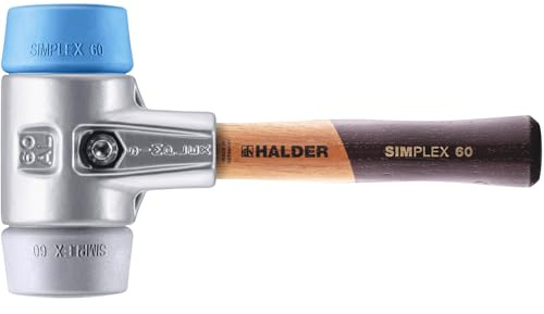 Simplex Skonsam hammare, TPE-soft/TPE-mid; med aluminiumhölje och högkvalitativt, extra kort trähandtag | D = 60 mm/handtagsdesign = extra kort | 3113.062