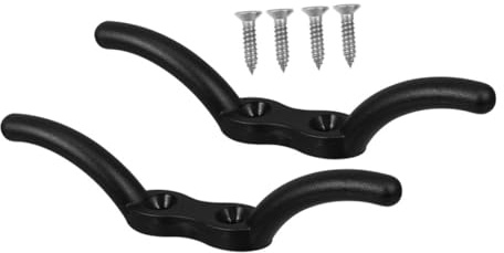 GAROZATION 2pcs Durable Nylon Flagpole Cleat Hooks for Boat Use Weather Resistant Mounting Base with Strong Fastening Force Secure Flag Holding for Harsh Wind Conditions and Versatile