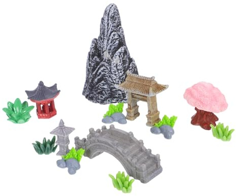 Cabilock Miniature Rockery Artificial Stone Lightweight Resin Figurines for Fairy Garden Kit Fake Landscape Rocks for Indoor Outdoor Garden Decorations and Aquarium Fish Tank Landscaping