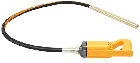 Vibratore elettrico professionale per calcestruzzo 1300 W con vibratore per bottiglie da 35 mm, 4000 giri/min, con tubo da 2 m, per compressore di calcestruzzo e compressore, 220 V, giallo
