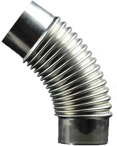 Tubo De Estufa De Acero Inoxidable De 90 mm (3,54 Pulgadas) Con Codo De 45 Grados: Conducto De Humos Duradero Y Resistente A La Corrosión for Tiendas De Campaña, Cocinas Y Chimeneas