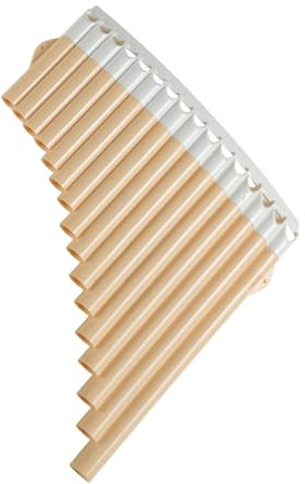 Panflöte Für Erwachsene Bambus Panflöte C Schlüssel 16 18 Rohr Gebogene Anfänger Unterricht Spezielle(16 beige)