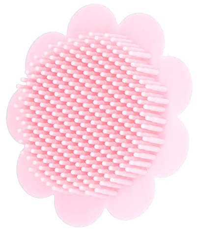 Fdit BPA Baby Bath Brush for Babies Over 6 Months, Pink Scalp Cleansing and Skin Massage Brush with Suction Cups, Suitable Age: Over 6 Months (Pink)