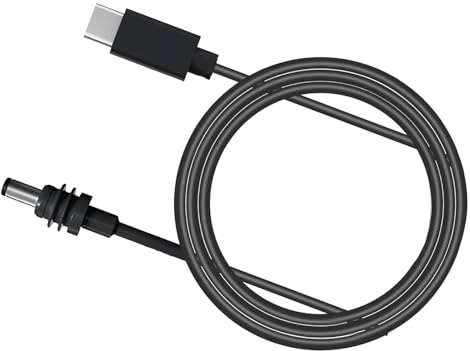 TOPINCN Cable de Alimentación CC por Satélite Rectangular, Fuente de Alimentación PD Eficiente de 100W USB C a CC de 2m para Mini Antena Parabólica, Caucho/cobre