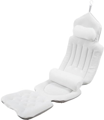 Oreiller De Bain Intégral Pour Baignoire, Avec Soutien Pour Tête, Le Dos Les Lombaires, Coussin De Spa En Maille, Matelas De Bain À Séchage Rapide Lavable En Machine, Accessoires De Baignoire