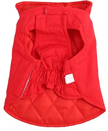 Hundeweste Warm Gefüttert, Baumwolle, Rote Winter Hundebekleidung XL - Schützt Vor Haarausfall, Weich Und Bequem Für Kleine Und Mittlere Hunde (L)